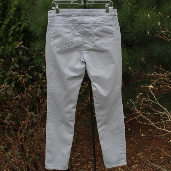 Eileen Fisher Midrise Stretchy Grey Skinny Jeans - Picture 2 of 4